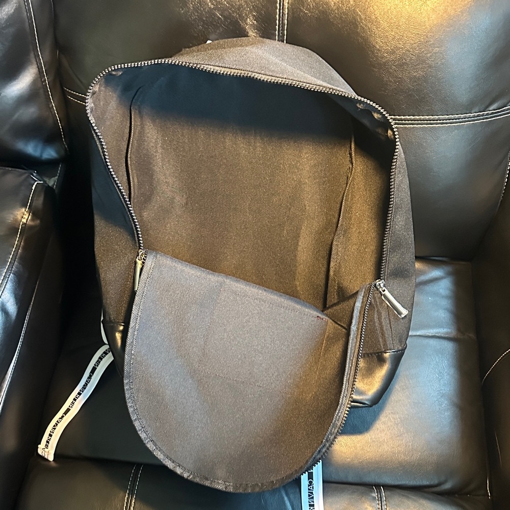 Calvin Klein CK Everyone Black Faux Leather Backpack Rucksack Gym Travel - Picture 6 of 8